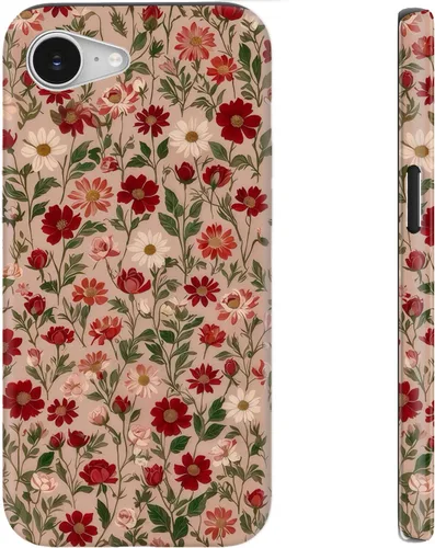 Vista 90 de bemal Funda para iPhone 12 Mini, estética, vintage, floreciente, peonía, concha, femenina, compatible con MagSafe, moderna, única, moderna, moderna