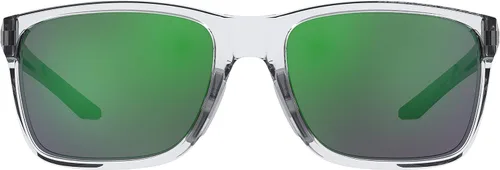 Vista 3 de Under Armour Gafas de sol rectangulares UA Hustle para hombre, Cristal NegroVerde Polarizado Multi