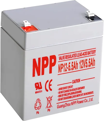 Vista 5 de NPP NP12-4Ah (F1) 12V 4Ah SLA Batería de alarma recargable con terminal F1 para panel de seguridad DSC, Power Patrol para SLA1056, Vista 20P ADT
