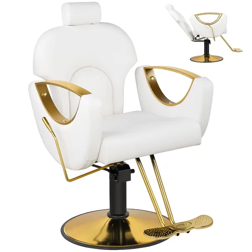 Vista 19 de Silla de peluquero reclinable para estilista Todo negro