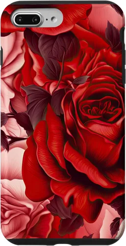 Vista 12 de Acuarela Rosa Rojo Rosas Patrón Caso para iPhone 17