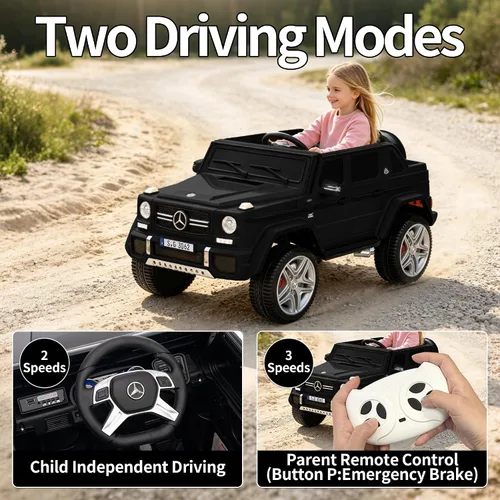 Vista 4 de Mercedes-Benz Licensed Maybach G650 12V Electric Kid Ride on Car Toy, Black
