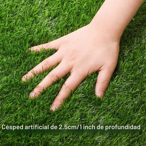 Vista 2 de Aneco Camino de mesa de césped artificial, rollo de alfombra de césped sintético de 12 x 36 pulgadas, decoración de mesa de césped para primavera
