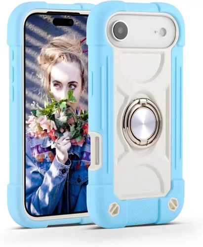 Vista 35 de MARKILL Funda compatible con iPhone Air de 6.5 pulgadas 2025 con soporte de anillo giratorio de 360 grados, protección contra caídas de grado