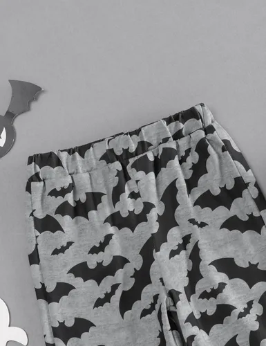 Vista 5 de RCPATERN Sudadera con capucha para bebé niño de Halloween, sudadera con capucha y estampado de murciélagos, ropa de Halloween para bebé, 6 meses-3