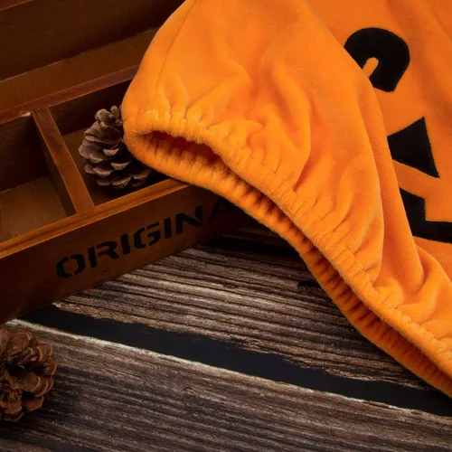 Vista 6 de Disfraz de calabaza de Halloween para bebé, camiseta sin mangas con sombrero