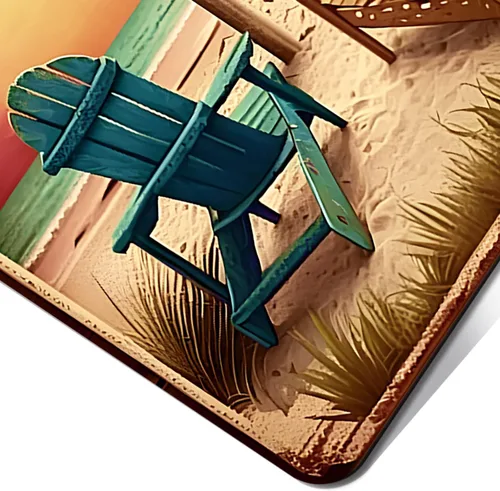 Vista 4 de Shannonsa - Letreros retro de hojalata para decoración de habitación de playa, decoración de pared de 12 x 8 pulgadas, letrero para estética de niña