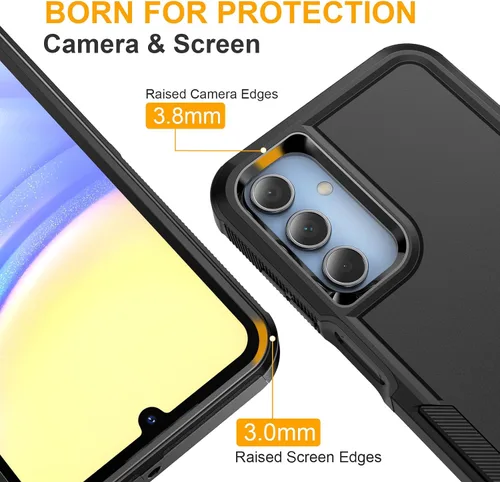 Vista 3 de jaroco para Samsung Galaxy A15 5G Funda para teléfono con [1 pieza de película anti-mirones] [a prueba de golpes] [a prueba de caídas]