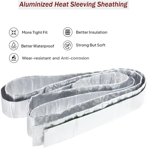 Vista 3 de Fuel Line Heat Shield Heat wrap for Wires Fuel line Heat Shield Sleeve Hose Heat Shield Sleeve-Heat Radiant and Prevent Vapor Lock Heat Shield for