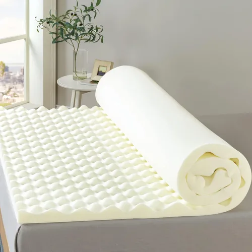 Vista 2 de Zinus - Colchón de espuma viscoelástica con espiral de cobre enrollado de enfriamiento de 3 pulgadas con diseño de flujo de aire / Espuma