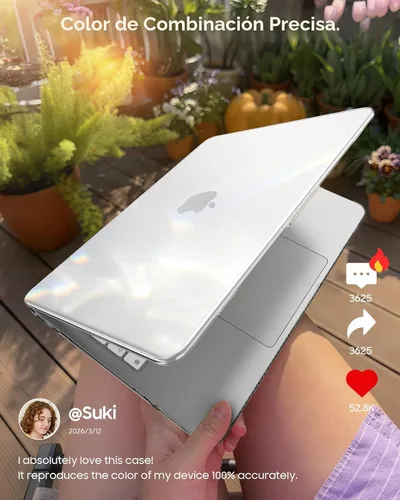 Vista 3 de Fintie Funda para MacBook Neo de 13 pulgadas A3404 2026, transparente Cristal transparente