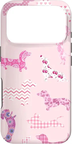 Vista 28 de Funda para iPhone 11 rosa boho Dachshund Doxie