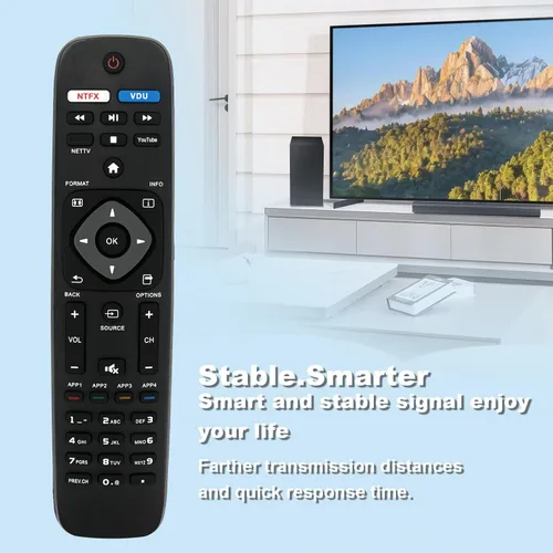 Vista 8 de Nuevo reemplazo remoto apto para Philips Smart TV NH500U NH500UW NH503UP 55PFL5602 50PFL5602 43PFL5602 75PFL6601 32PFL4902 40PFL4901 43PFL4901