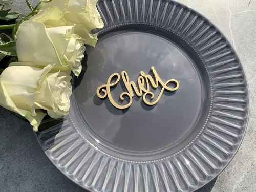 Vista 6 de Tarjetas de lugar de boda Tarjetas de nombre de lugar personalizadas Tarjeta de lugar de cena personalizada Tarjeta de acompañante de madera