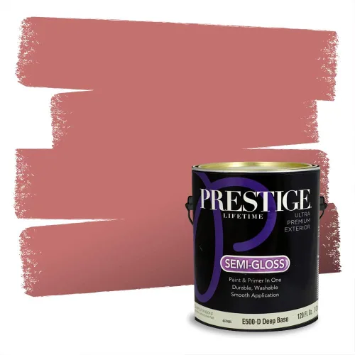 Vista 304 de Prestige Paints Pintura exterior e imprimación en uno, 1 galón, plano, coincidencia comparable de Valspar* Amber Rose*