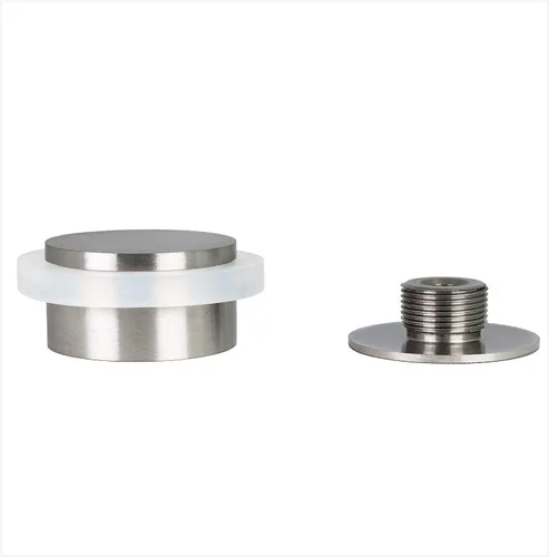 Vista 13 de EVI Tope de puerta adhesivo 1.37 x 0.8 pulgadas Base roscada Caucho negro Acero inoxidable Lacado negro Incluye tornillo + anclaje