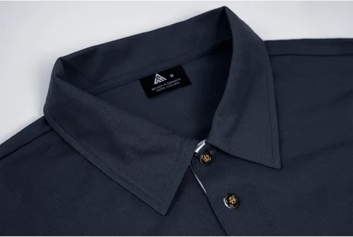Vista 4 de ZITY Camiseta polo de manga larga para hombre