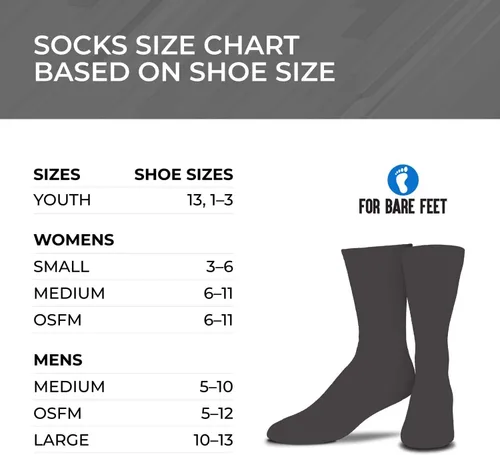 Vista 7 de For Bare Feet Adult NCAA Surge Quarter Length Crew Socks - All Weather Performance - Men & Women - Enhance Your Team Footwear