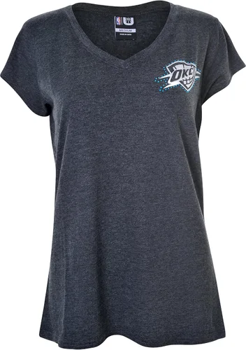 Vista 10 de Ultra Game Camiseta de mujer NBA Oficial con cuello en V y strass de manga corta