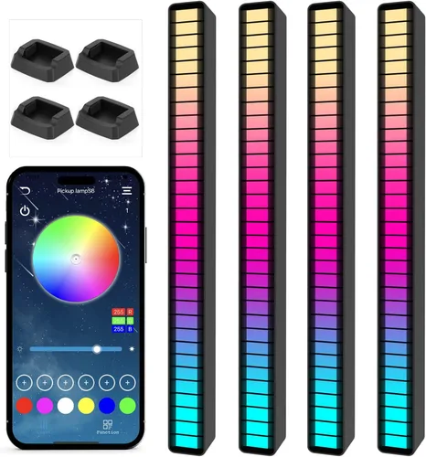 Vista 7 de Soulpunk Luz de control de sonido recargable RGB, luces de ritmo de música activadas por voz, luz ambiental, para automóvil, decoración de sala