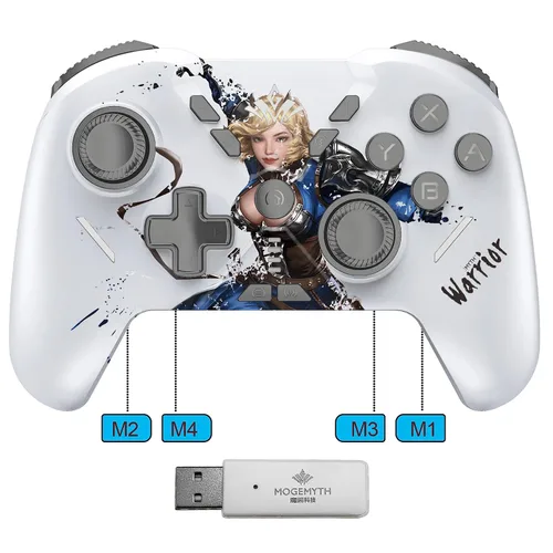 Vista 7 de MOGEMYTH Switch Controller, with Dual Vibration and 6-Axis Gyro, BT Controller for iPhone/Android/Switch and Windows 7/8/10/11,wireless controller pc