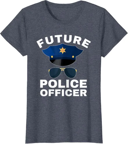 Vista 8 de Camiseta de policía para niños con texto en inglés «Proud Cop Dad»