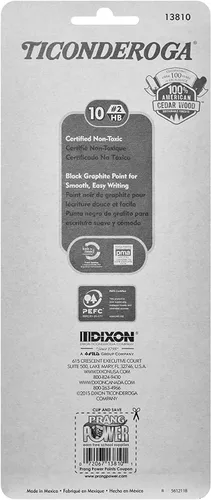 Vista 4 de Paquete de 10 lápices neón de la marca Dixon Ticonderoga n. º2 2