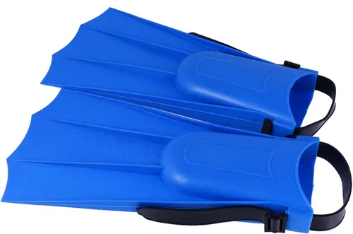 Vista 3 de Aletas de natación para niños, 1 par de aletas cortas de buceo para niños, aletas de entrenamiento de natación ajustables de PVC, aletas ligeras