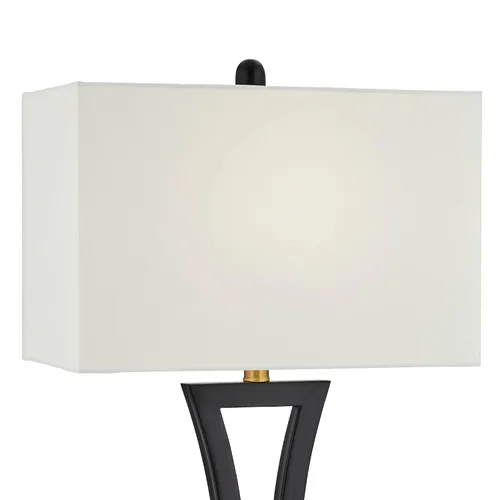 Vista 8 de 360 Lighting Roxie - Lámpara de mesa grande de 31 pulgadas con USB (2 unidades), color negro
