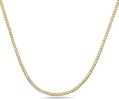 Vista 2 de PORI JEWELERS 14K Yellow Gold 25MM 35MM 4MM 5MM 65MM 75MM 85MM CubanCurb Chain Necklace and Bracelet - Made In Italy