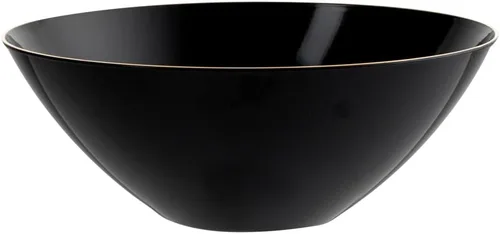 Vista 14 de Restaurantware -Moderna - Cuencos de plástico de 6 onzas, 20 cuencos de ensalada desechables duraderos - Con borde dorado, resistente, cuenco