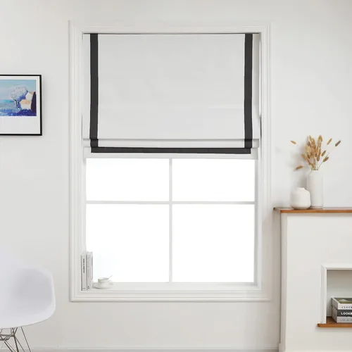 Vista 20 de Everyday Celebration Persianas romanas – 100 % opacas, sin cordón, para ventanas de interior, persianas con borde de cinta (negro) 23 pulgadas