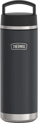 Vista 9 de THERMOS Serie ICON Botella de agua de acero inoxidable con tapa de rosca - 32 onzas, color Saddle - Botella de agua aislada al vacío con tapa