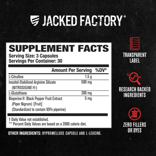Vista 6 de Jacked Factory Nitrosurge Pre-entrenamiento en cereza negra y N.O. XT refuerzo de óxido nítrico para hombres y mujeres