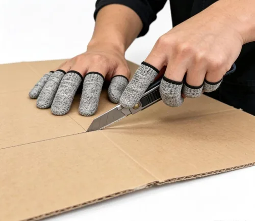 Vista 3 de 12 PCS Protectores de Dedos Resistentes a Cortes Protector Fundas de Dedos Protectores Reutilizables Guardas de Dedos Cubiertas de Dedos Protección