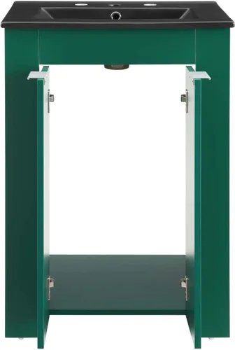 Vista 6 de Modway Maybelle - Tocador de baño (24 pulgadas), color verde y negro Verde Negro