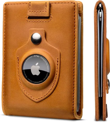 Vista 13 de SERMAN BRANDS RFID Blocking Slim Bifold Genuine Leather Minimalist Front Pocket Wallets for Men with Money Clip Thin Mens
