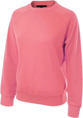 Vista 2 de MixMatchy Sudadera básica suave y cómoda de forro polar con cuello redondo para mujer
