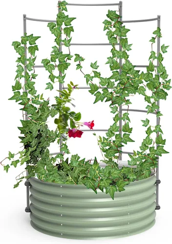 Vista 13 de Vego Garden Sistema modular de enrejado de pared, 8.0 pies de largo para camas de jardín de 2.0 x 8.0 pies (9 en 1), enrejado de jardín para plantas
