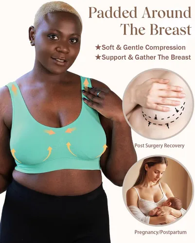 Vista 13 de Coobie Brasier sin costuras de cobertura completa para mujer con acolchado extraíble para mayor comodidad