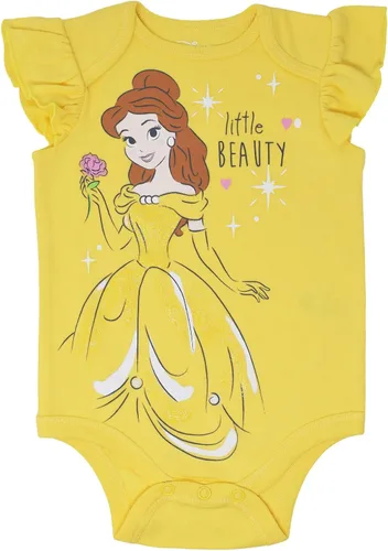 Vista 4 de Disney Princess Cinderella Belle Aurora Ariel Paquete de 5 mamelucos Diadema