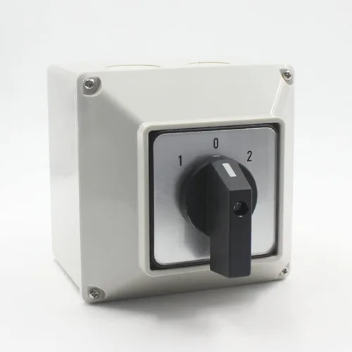 Vista 2 de Interruptor selector de cambio universal,con instalación caja impermeable,3 posiciones 8 terminales,Interruptor de transferencia de energía,LW26-25A