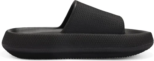 Vista 5 de Dresofu Pantuflas Cloud para mujeres y hombres, sandalias de baño antideslizantes con suela gruesa acolchada