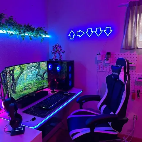 Vista 11 de Letrero de neón de arcade, decoración de sala de juegos de arcade, letrero iluminado por USB para transmisión, cueva de hombre, regalo para Arcade20