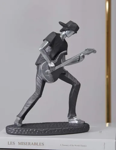 Vista 9 de HAUCOZE Estatua de músico, estatua musical, regalo, decoración del hogar, centro de mesa, escultura para piano estudio, dormitorio, poliresina, 9.5