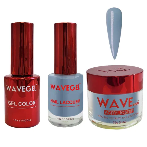 Vista 35 de WAVEGEL - Juego de gel de remojo, laca de uñas y polvo acrílico y polvo de inmersión a juego - Colección Queen - #001 Negro sedoso