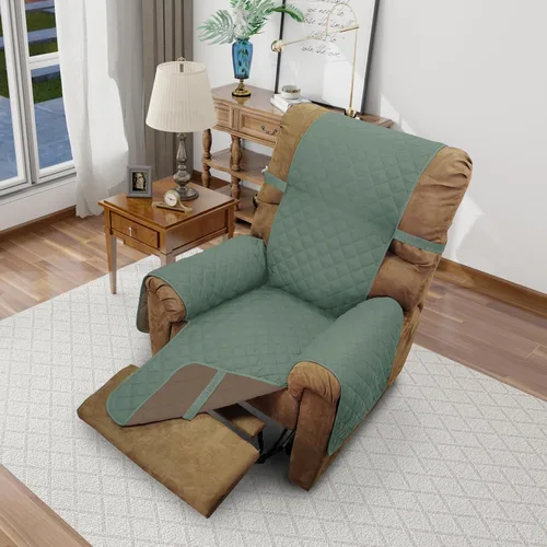 Vista 70 de Fundas para Silla Reclinable Reversibles Funda de Sofá para Mascotas Protector de Muebles Lazy Boy (Silla 23'', Beige/Beige)