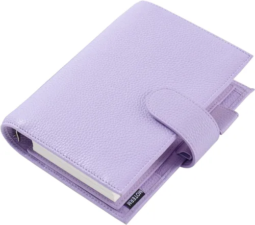 Vista 17 de Moterm Personal Luxe - Planificador de anillos – Organizador de carpeta de cuero genuino (Pebble-Mustard, anillo de 1.181 in)