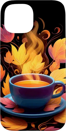 Vista 6 de iPhone 16 Coffee Autumn Leaves Fall Season Caffeine Thanksgiving Case