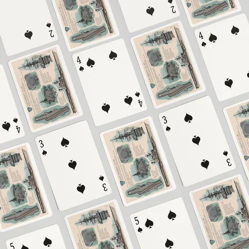 Vista 4 de Lantern Press San Diego, California, USS Midway Technical (52 cartas de juego, baraja de cartas de tamaño póquer con comodines)